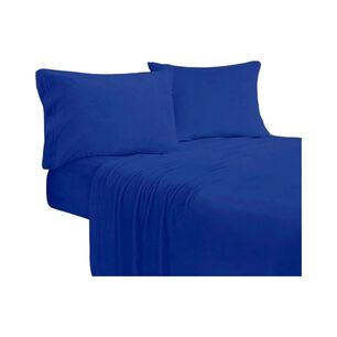 Sabanas 2 Plazas 4 Piezas Polar 144 Hilos Azul Oscuro
