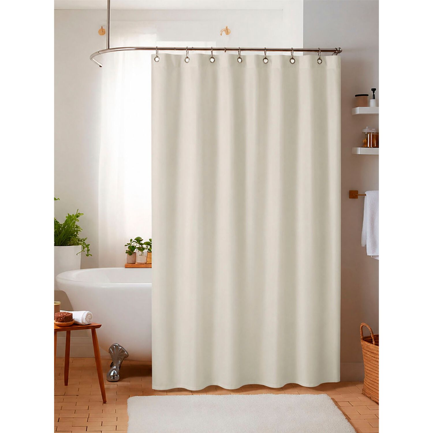 Forro Cortina De Ba&ntilde;o Impermeable Antimoho Premium 178x183cm Nautica Home image number 0.0