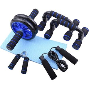 Set Rueda Abdominal - Cuerda Saltar - Mangos Push Ups