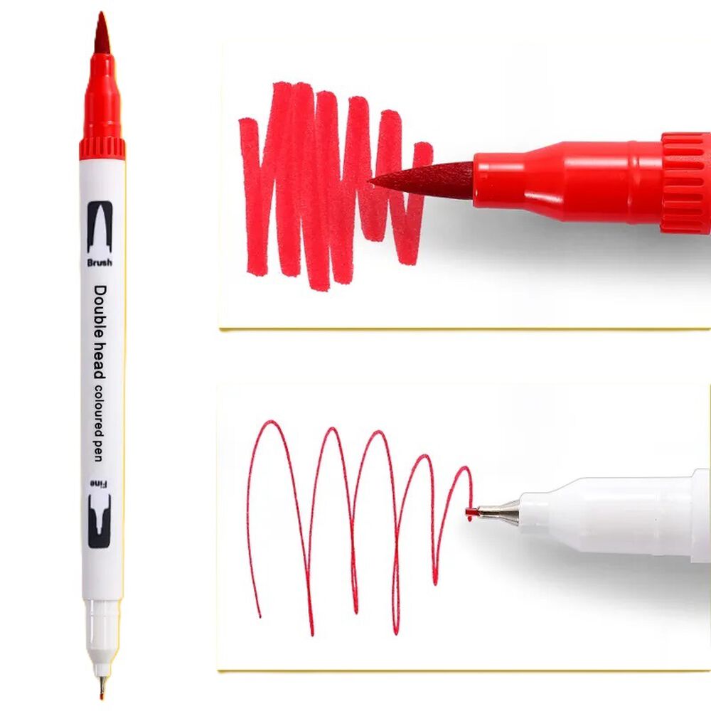 Set 60 Lettering Marcadores Doble Punta Pincel Brush image number 1.0