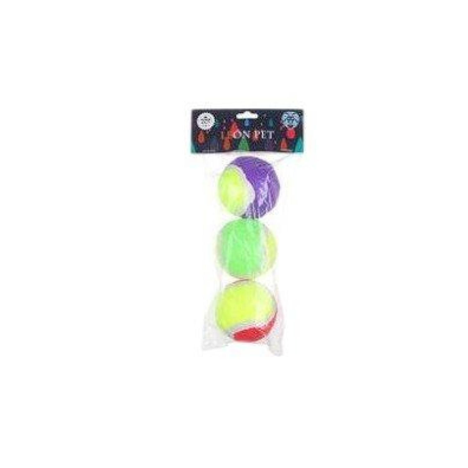 Pack 3 Pelotas Multicolor Con Sonido Para Jugar Con Mascotas image number 1.0