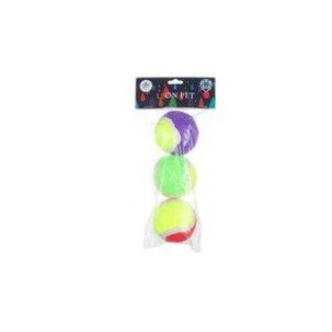 Pack 3 Pelotas Multicolor Con Sonido Para Jugar Con Mascotas