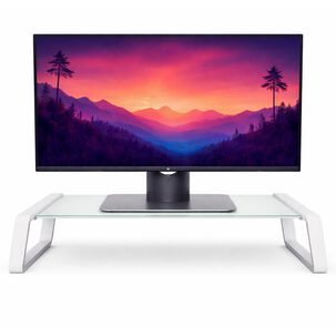 Soporte De Monitor Trust Monta Premium Tempered Glass White