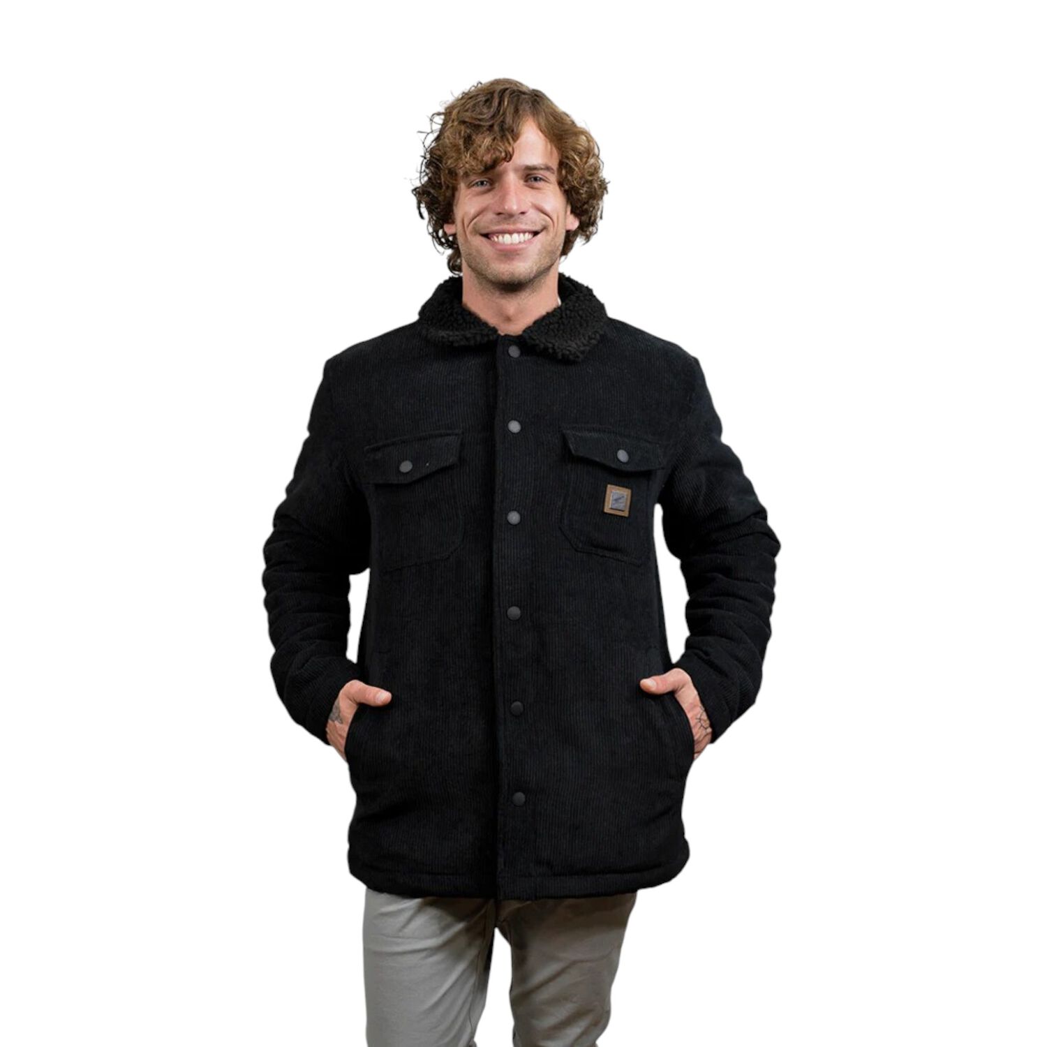 Chaqueta Harvester Negro Hombre Falcone image number 0.0