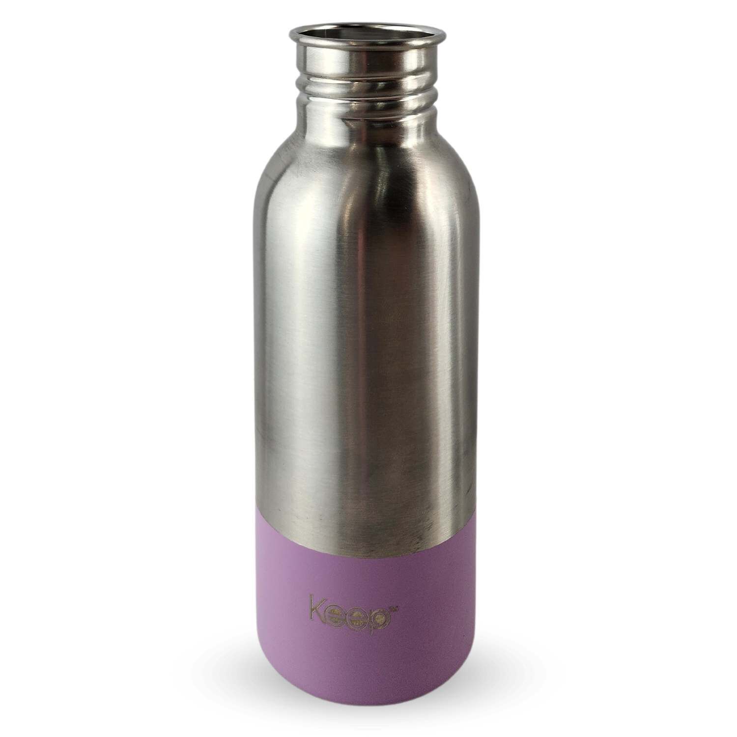 Botella Metalica Keep 600ml Bebidas Deporte Lila image number 5.0