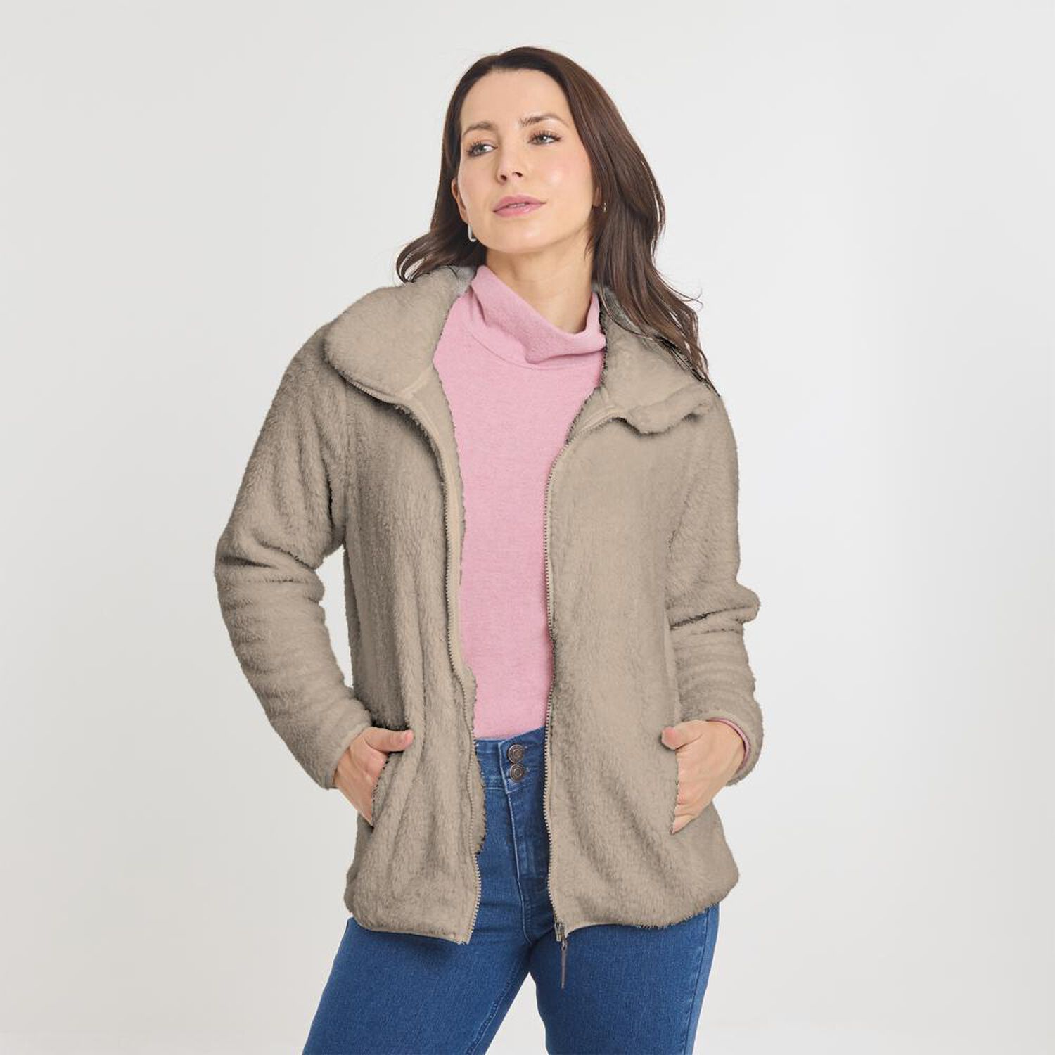 Poler&oacute;n Polar Fleece Manga Larga Cuello Alto Mujer Geeps image number 0.0