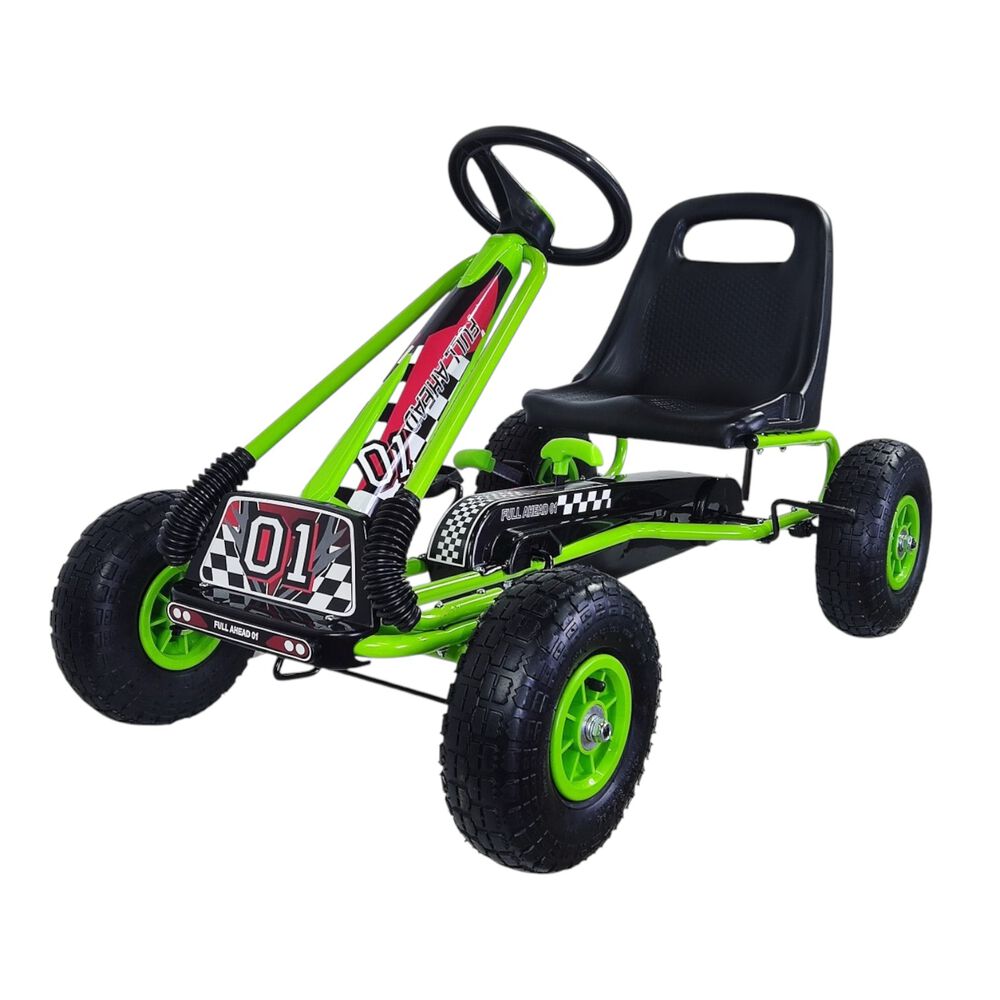 Gokart A Pedales Con Rueda Goma Verde image number 4.0
