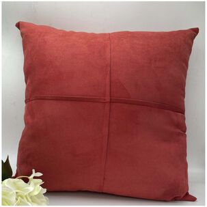 Pack De 02 Fundas De Coj&iacute;n De Semicuero Sint&eacute;tico 50x50 Cm Burdeo