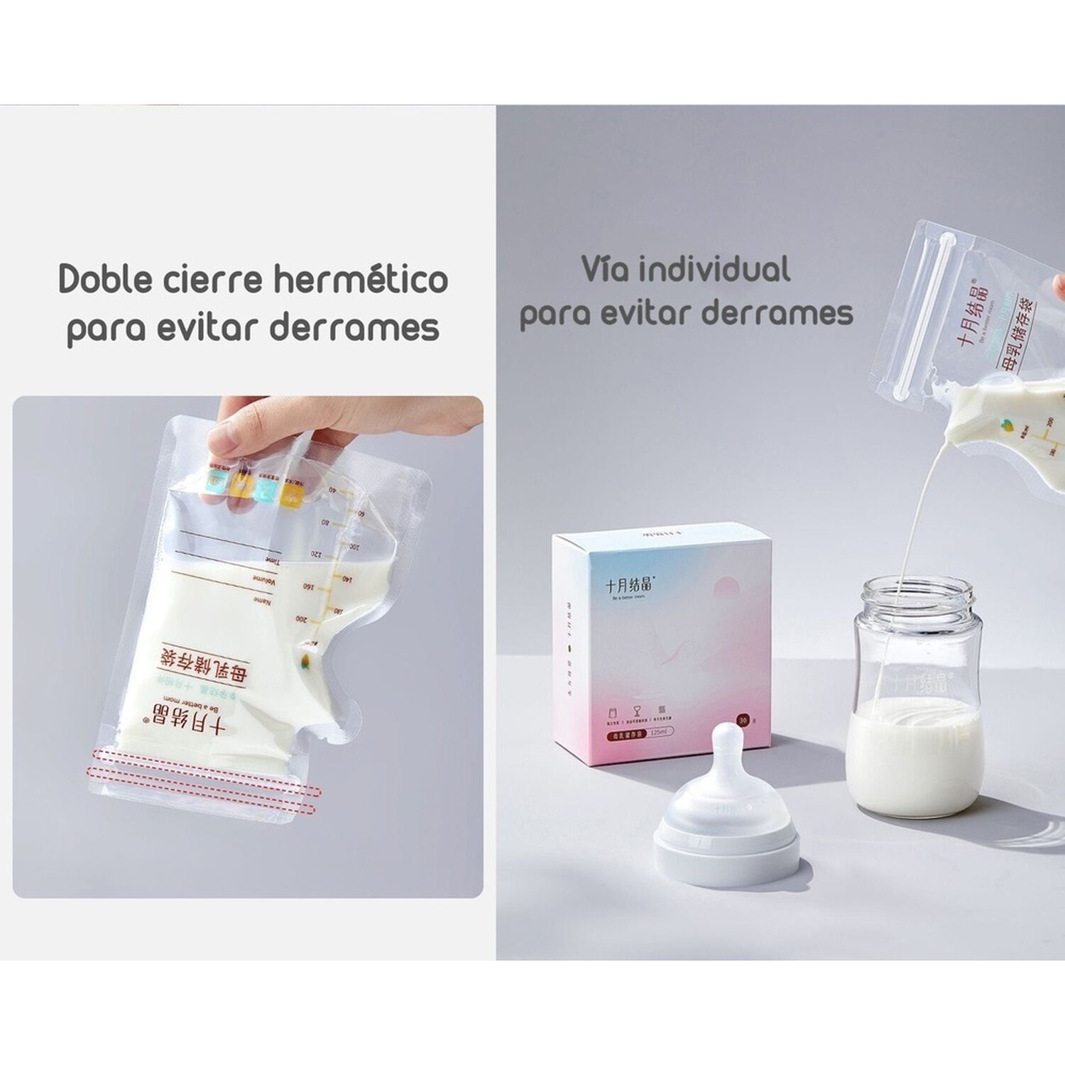 Bolsa Para Leche Maternal 72 Unidades Y 1 Plum&oacute;n Lubabycas image number 4.0