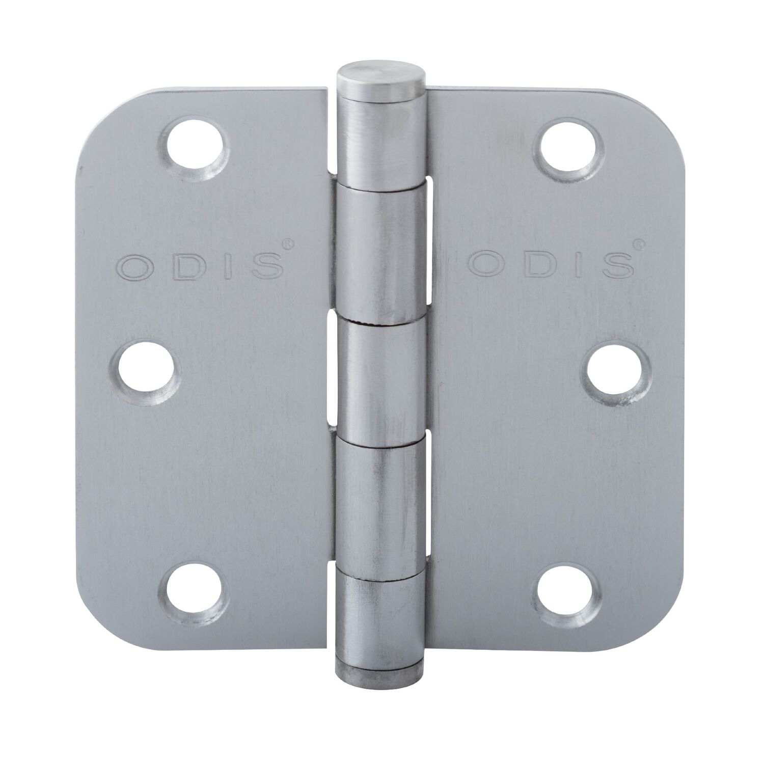 Pack 2 Bisagras Acero Odis 3,5&rdquo;&times;3,5&rdquo;&times;2,0mm Canto Redondo - Plata image number 4.0