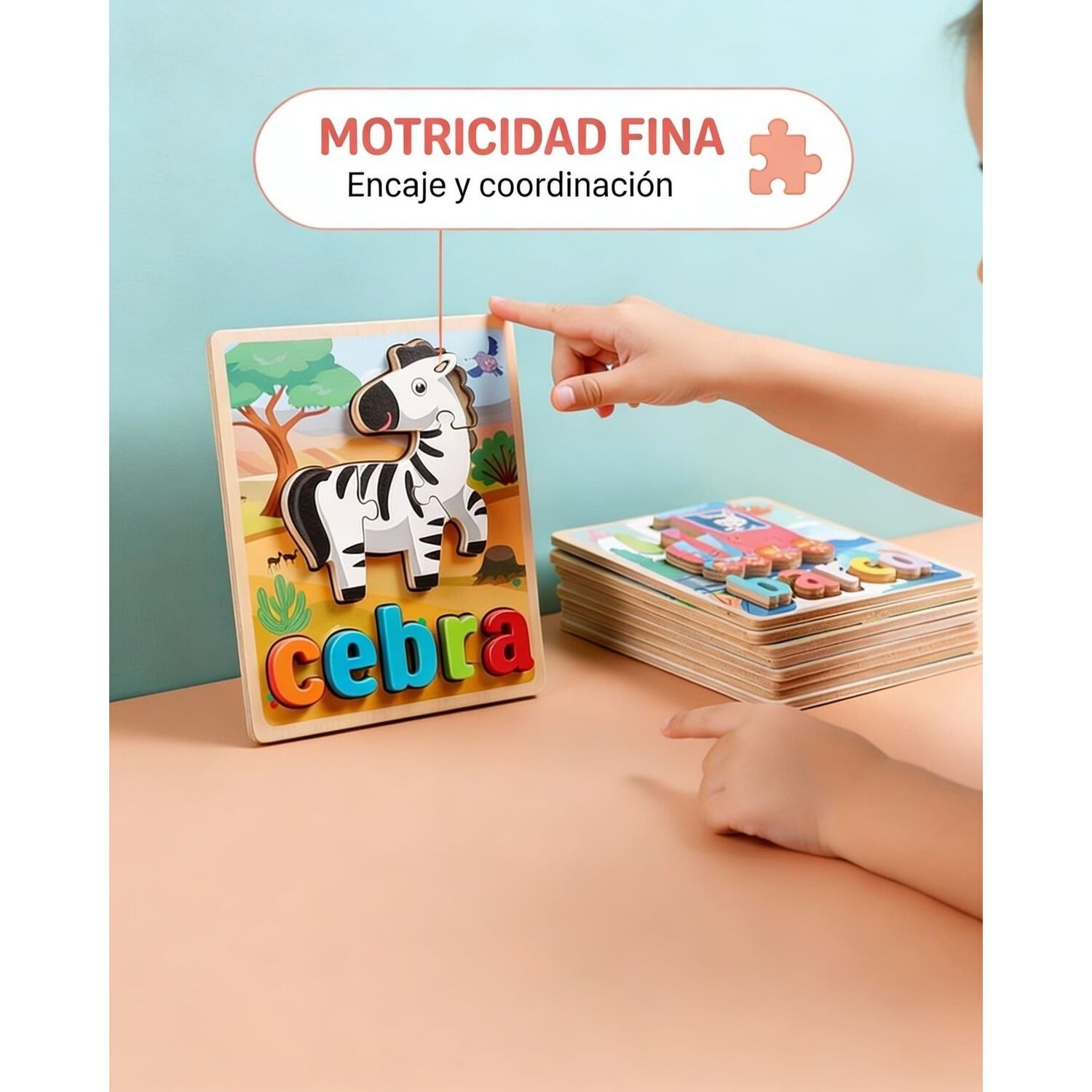 Pack 4 Rompecabezas 3d Animales Educativo image number 1.0