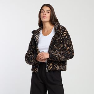 Polerón Chiporro Estampado Regular Cuello Alto Mujer Rolly Go