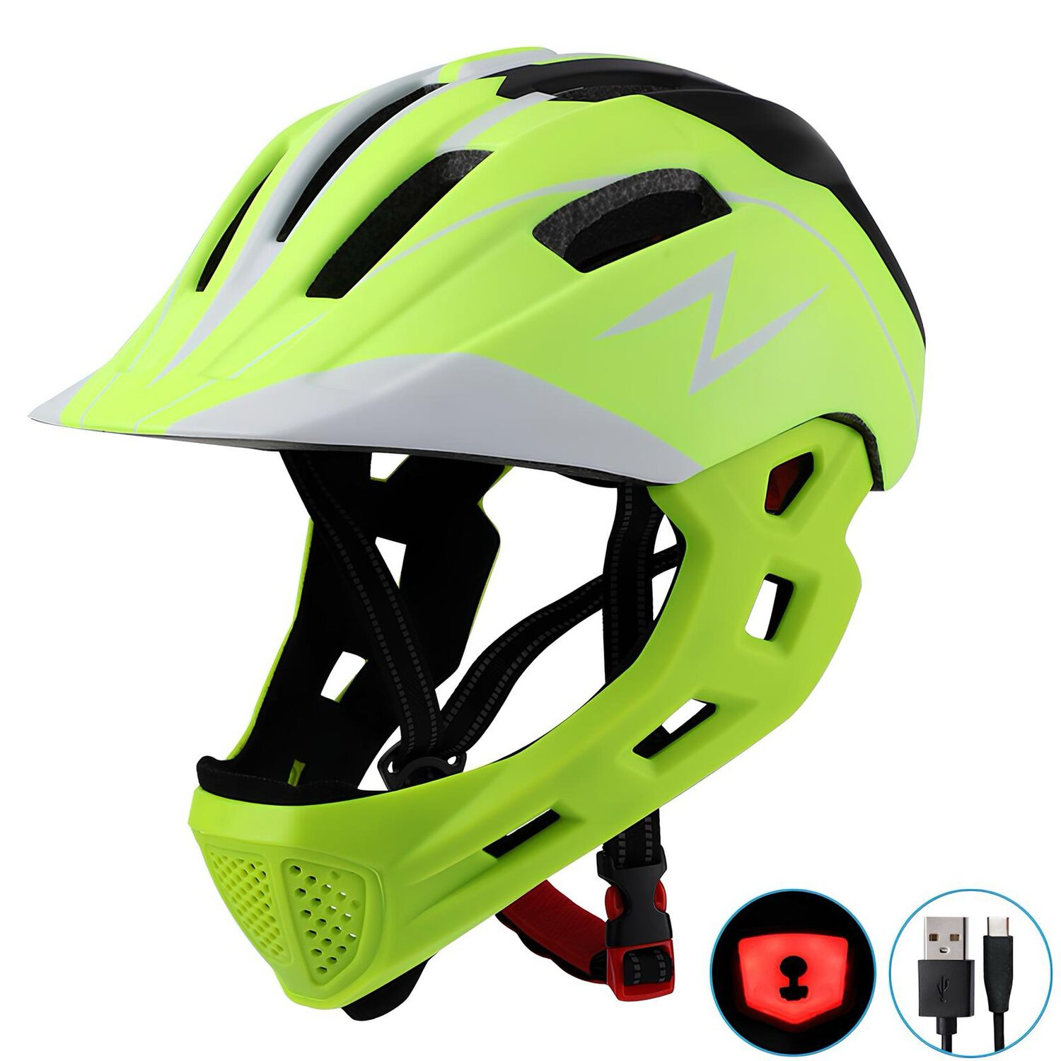 Casco Integral Infantil Bici 2 En 1 Slight Verde Lubabycas image number 8.0