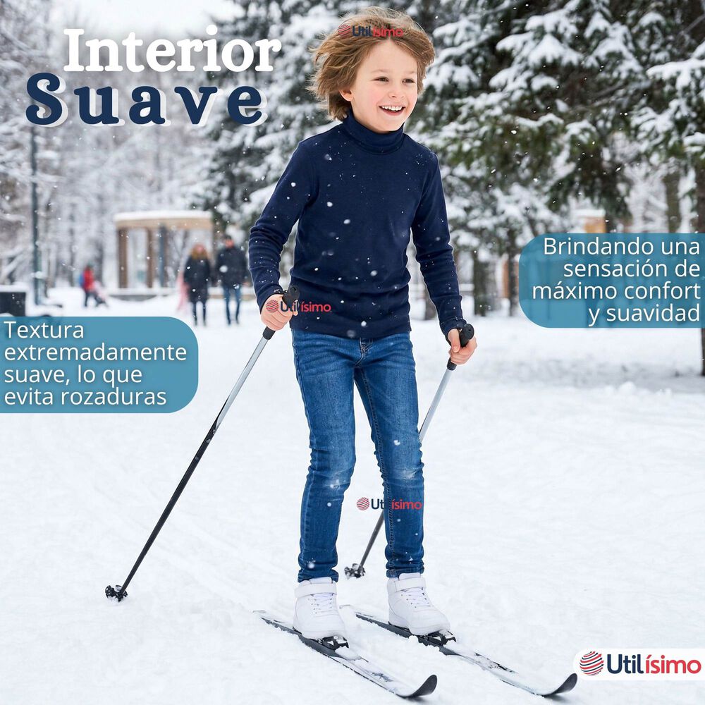 Polera Camiseta Polar Azul Oscuro Primera Capa Beatle Manga Larga Ni&ntilde;o image number 7.0