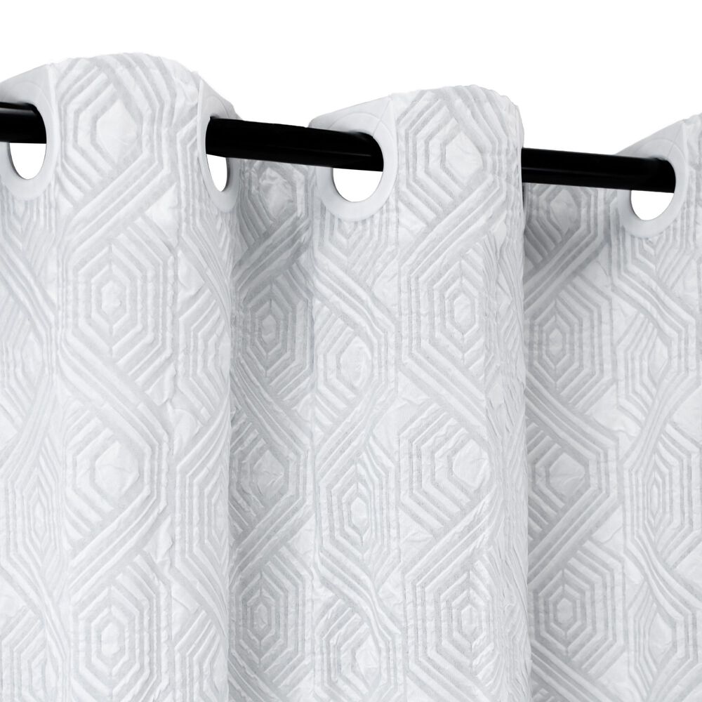 Cortina De Ba&ntilde;o Nautica Home 180x180cm Dise&ntilde;o 3d Hex&aacute;gonos image number 1.0