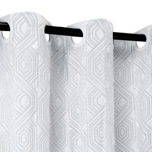 Cortina De Ba&ntilde;o Nautica Home 180x180cm Dise&ntilde;o 3d Hex&aacute;gonos