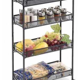 Carro Organizador Multiuso Acero Inoxidable + Ruedas