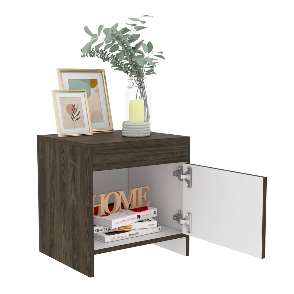 Velador 1 Puerta 41,6x40x35 Cm Caf&eacute; Oscuro image number 1.0