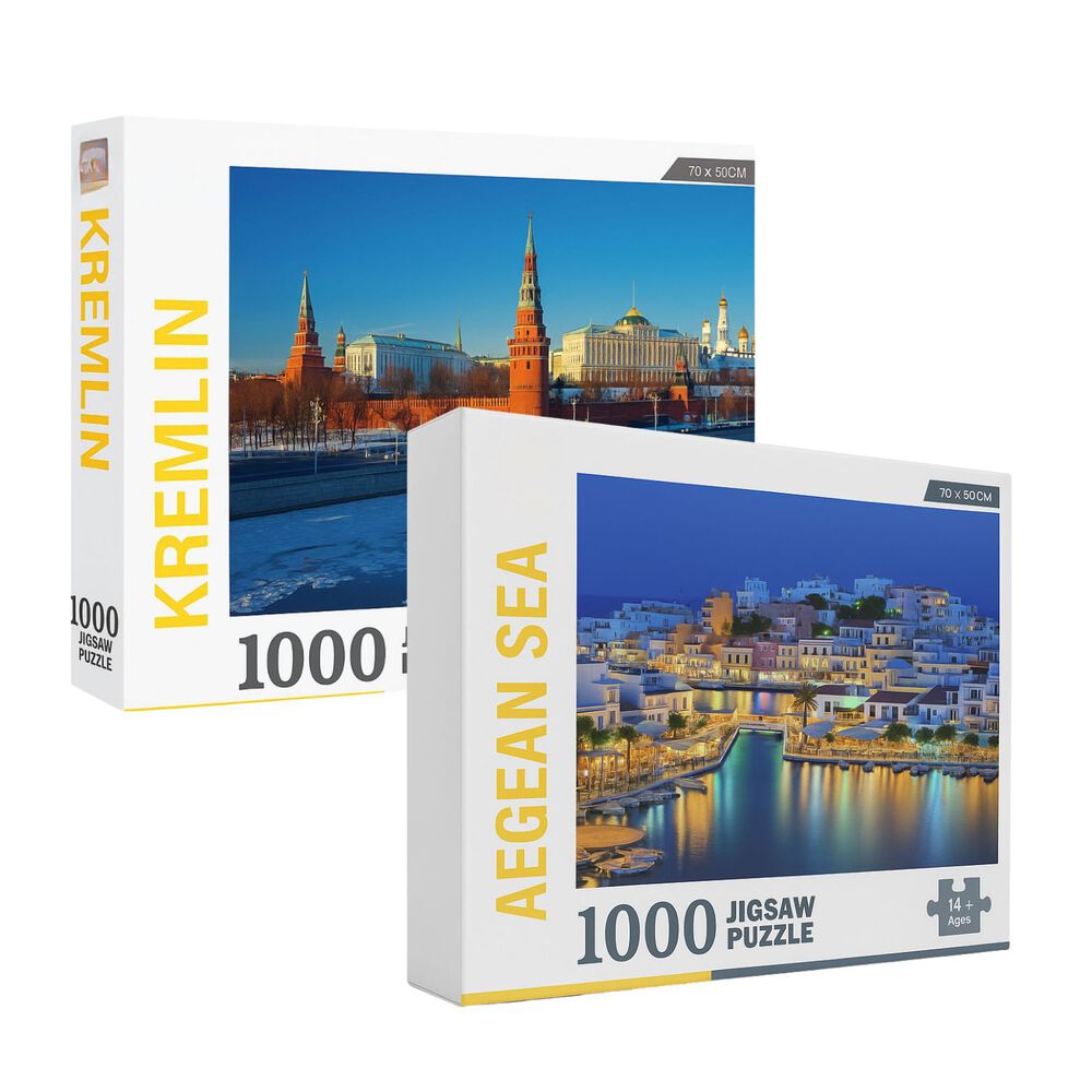 2 Rompecabezas 1000 Piezas 70x50cm Kremlin Mar Egeo image number 0.0