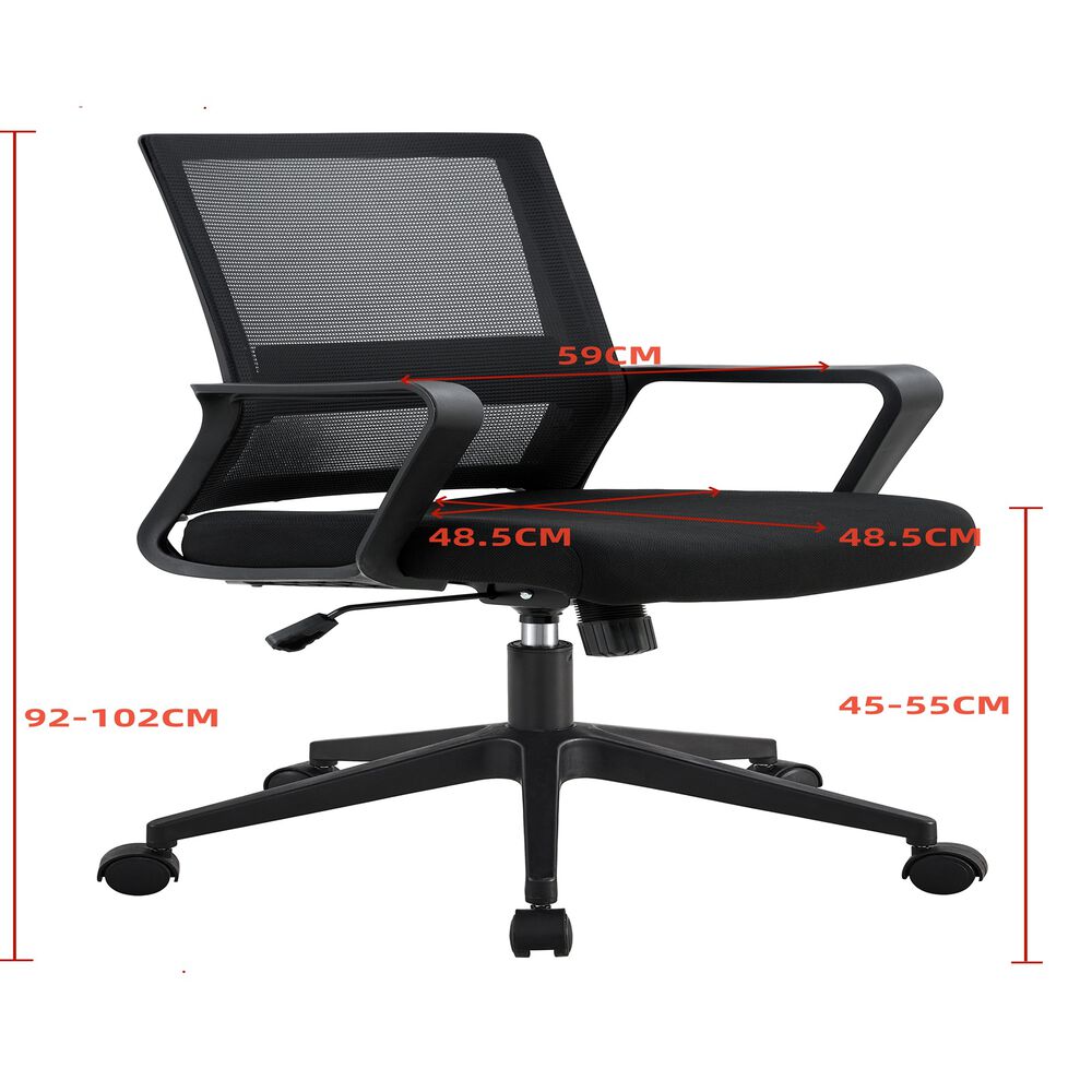 Silla De Oficina Ejecutiva Paris Ergonomica Color Negro Bm-698 Arthome image number 5.0