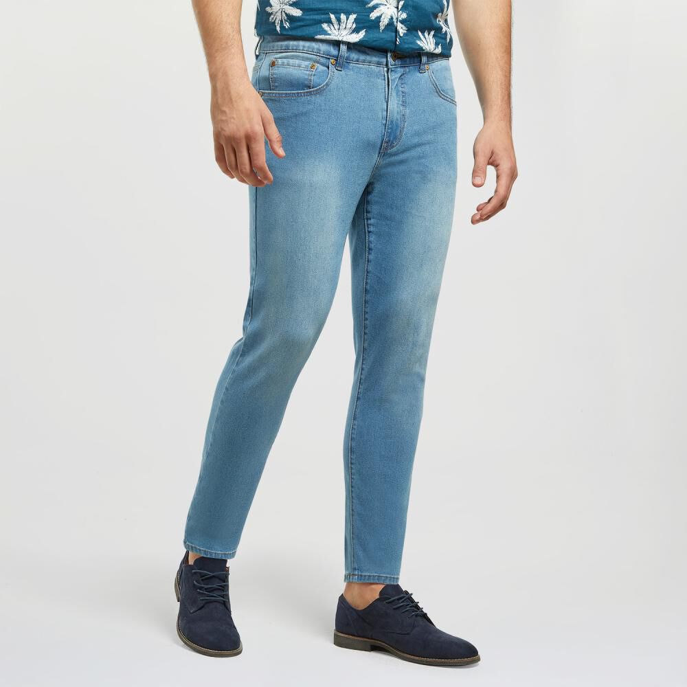 Jeans Regular Tiro Medio Slim Hombre Peroe image number 2.0