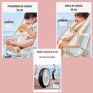 Coche De Paseo Lujoso &Uacute;ltra Slim Lubabycas Dorado