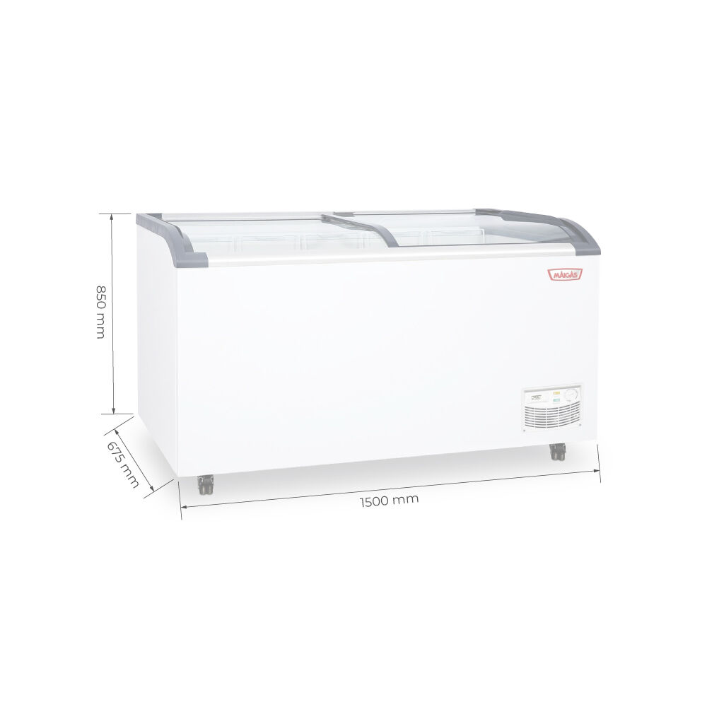 Congelador Dual Tipo Isla Vidrio Curvo De 470 L image number 4.0