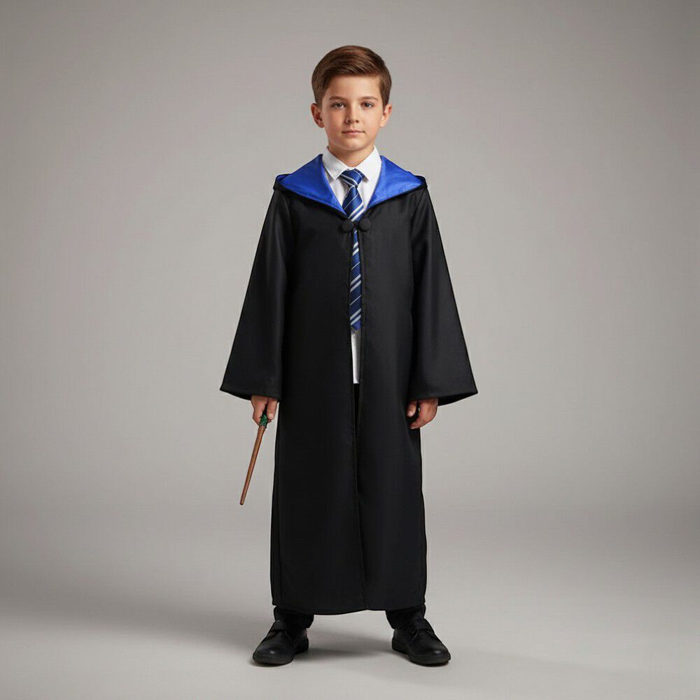 Disfraz Harry Potter Tunica Varita Bufanda Gryffindor Niño image number 6.0