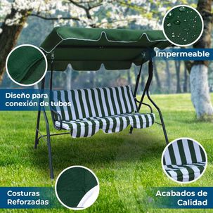 Silla Columpio Para Terraza Al Aire Libre Para 3 Personas