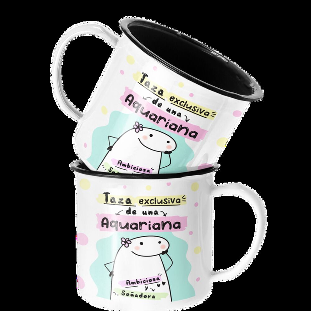 Taza Enlozada Lechera Aquario Regalo Para Aquariana Zodiaco image number 0.0