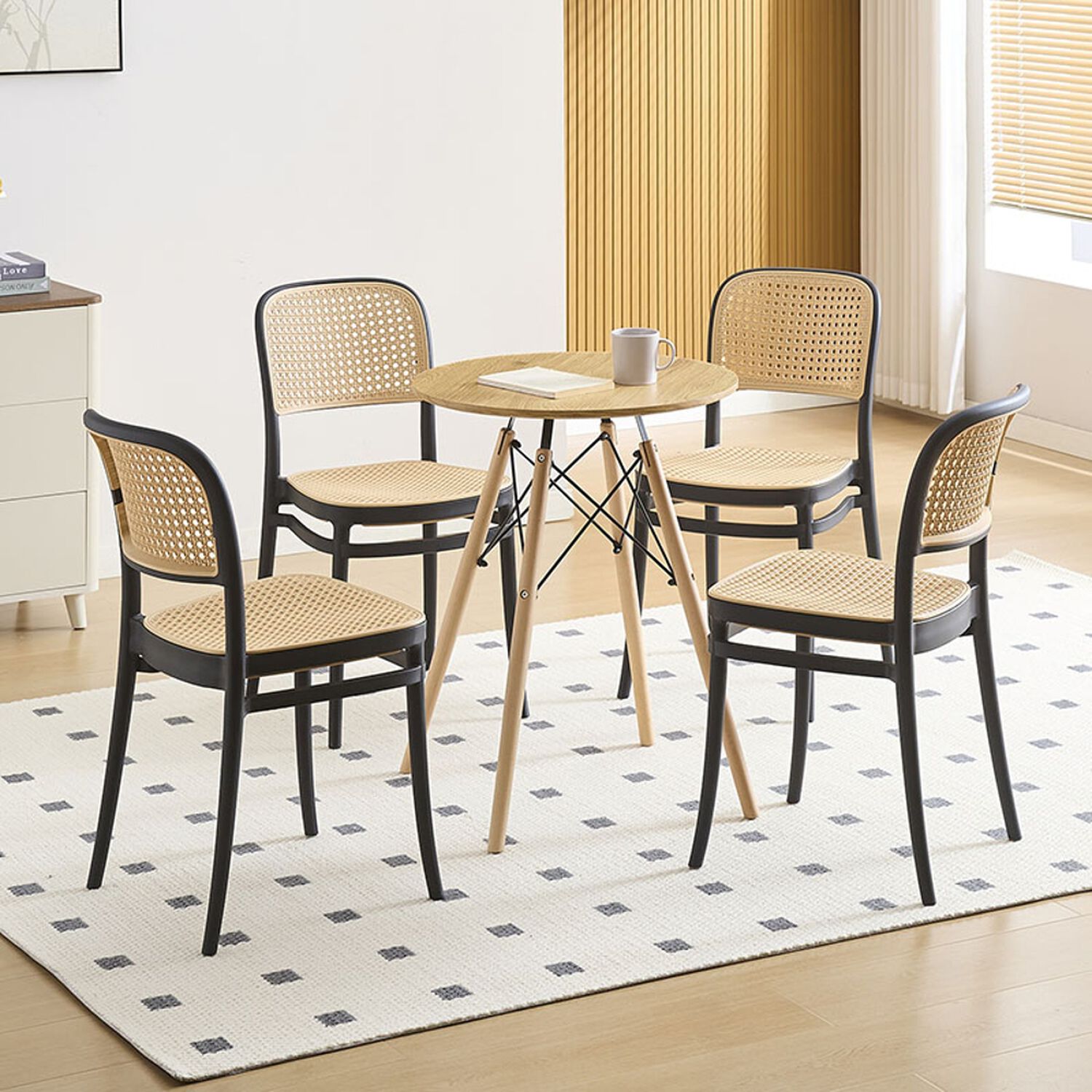 Juego De Comedor Vekkahome Loft / 4 Sillas image number 2.0