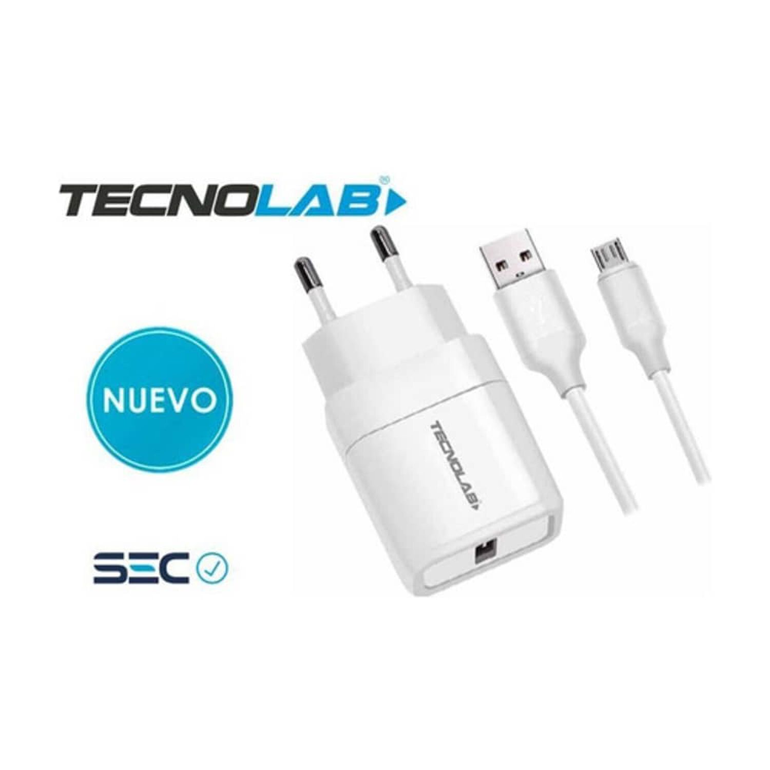 Cargador Micro Usb Tecnolab Certificado 2.4a Tl040 image number 1.0