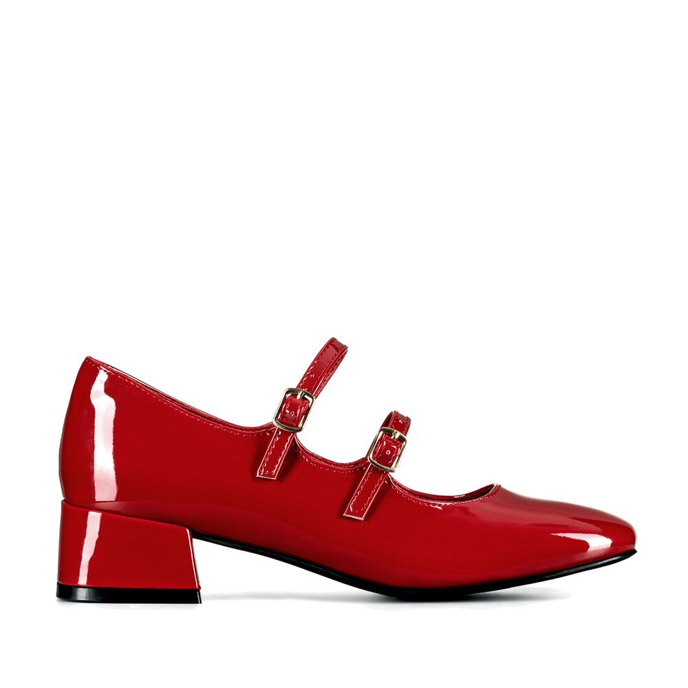Zapatos Mary Jane Charol Burdeo Taco Mujer Weide Yl66 image number 0.0