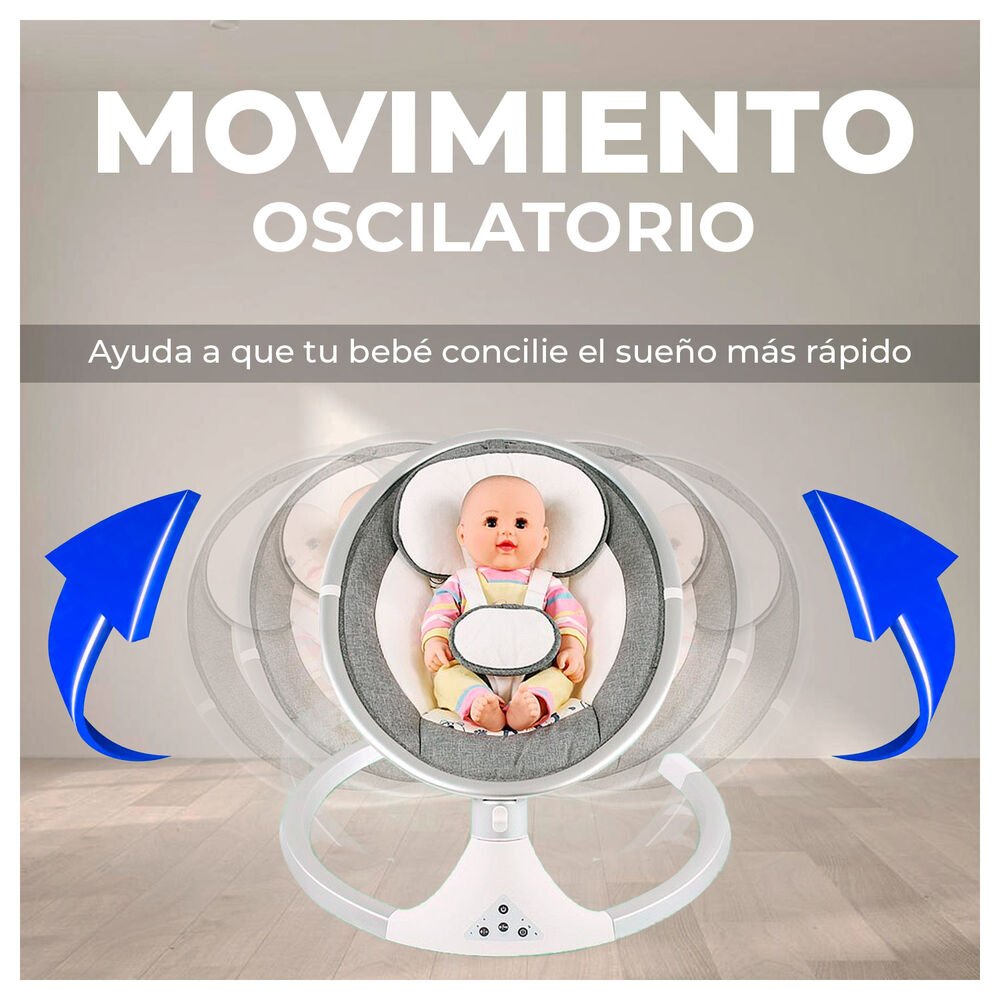 Cuna Mecedora Automatica Con Mosquitero Con 5 Velocidades image number 3.0