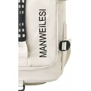 Bolso De Viaje Impermeable Mochila Multiusos Hombro Gimnasio. Crema