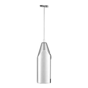 Mini Batidor Portátil Espuma Café Leche Manual Pilas Gris