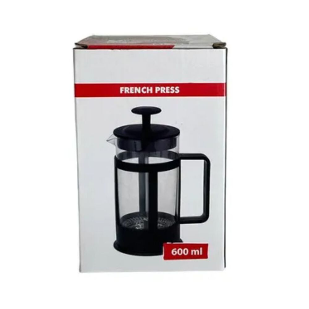 Cafetera Prensa Francesa Vidrio 600ml French Press Cafe Negro image number 1.0