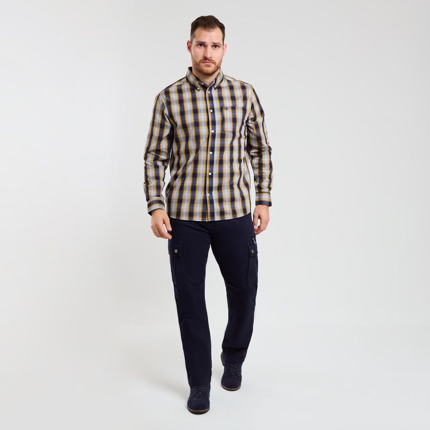 Camisa Cuadrille Regular Manga Larga Hombre Peroe image number 1.0