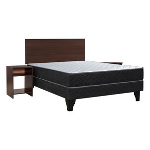 Cama Europea Celta Cádiz / 2 Plazas / Base Normal + Veladores