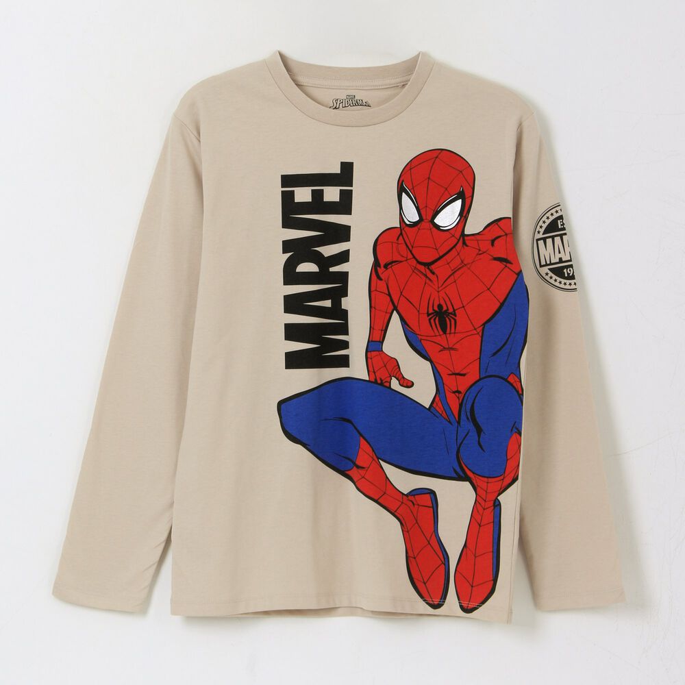 Polera Manga Larga Ni&ntilde;o Spiderman Jump Blanco Marvel image number 0.0