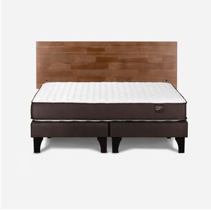 Cama Europea Rosen Ergo T / 2 Plazas / Base Dividida + Respaldo Tabor Caramelo