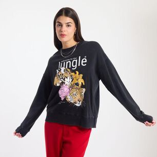 Poler&oacute;n Estampado Manga Larga Cuello Redondo Mujer Rolly Go