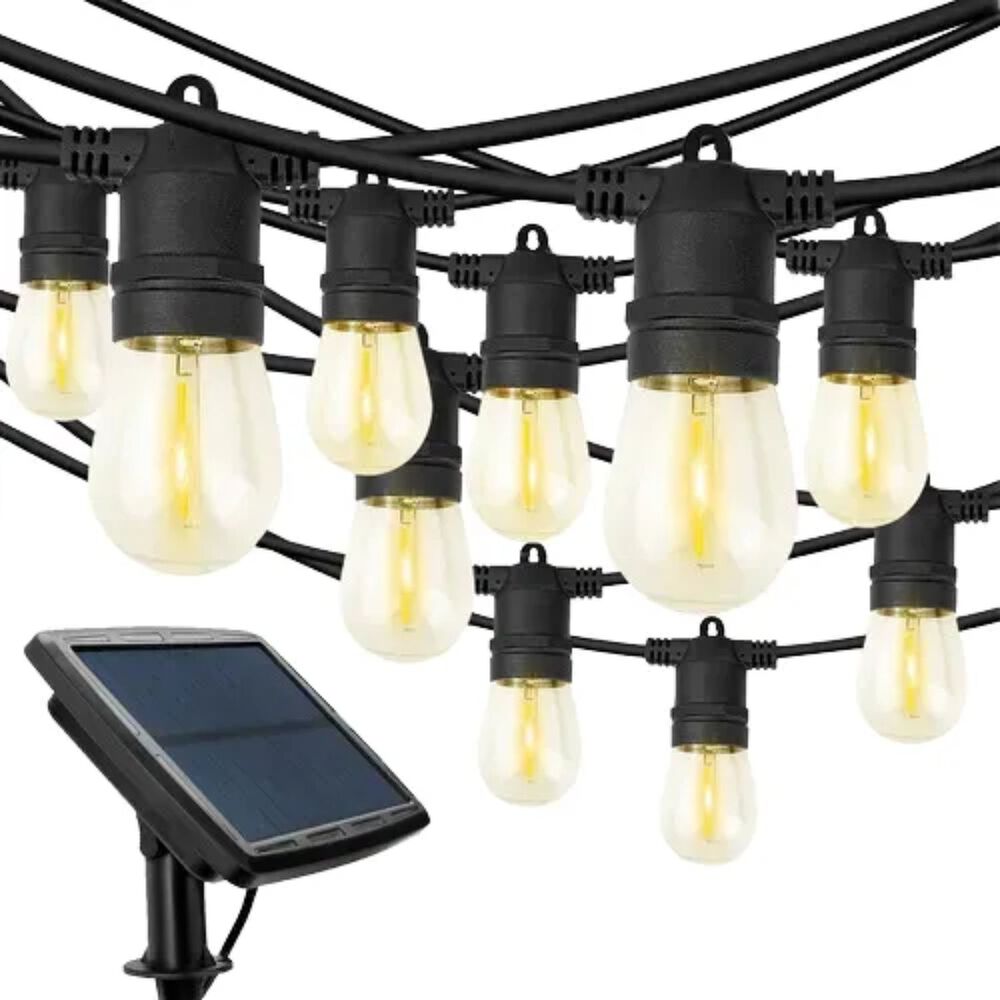 Guirnalda Solar Luces Led Calida 10m Decoracion Navidad image number 3.0