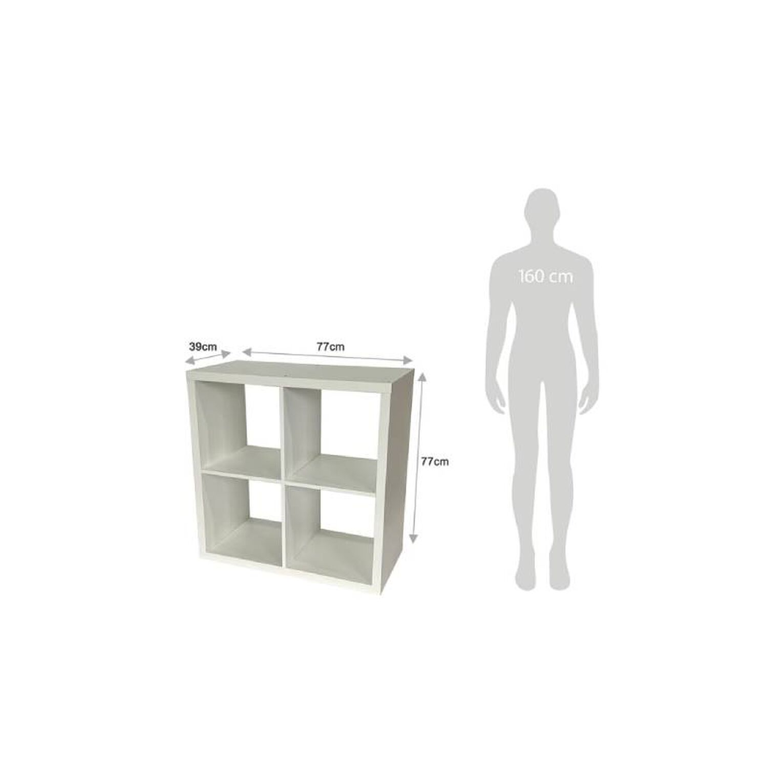 Estante Organizador Liam Blanco 4 Espacios 77x77x39 Cm image number 2.0