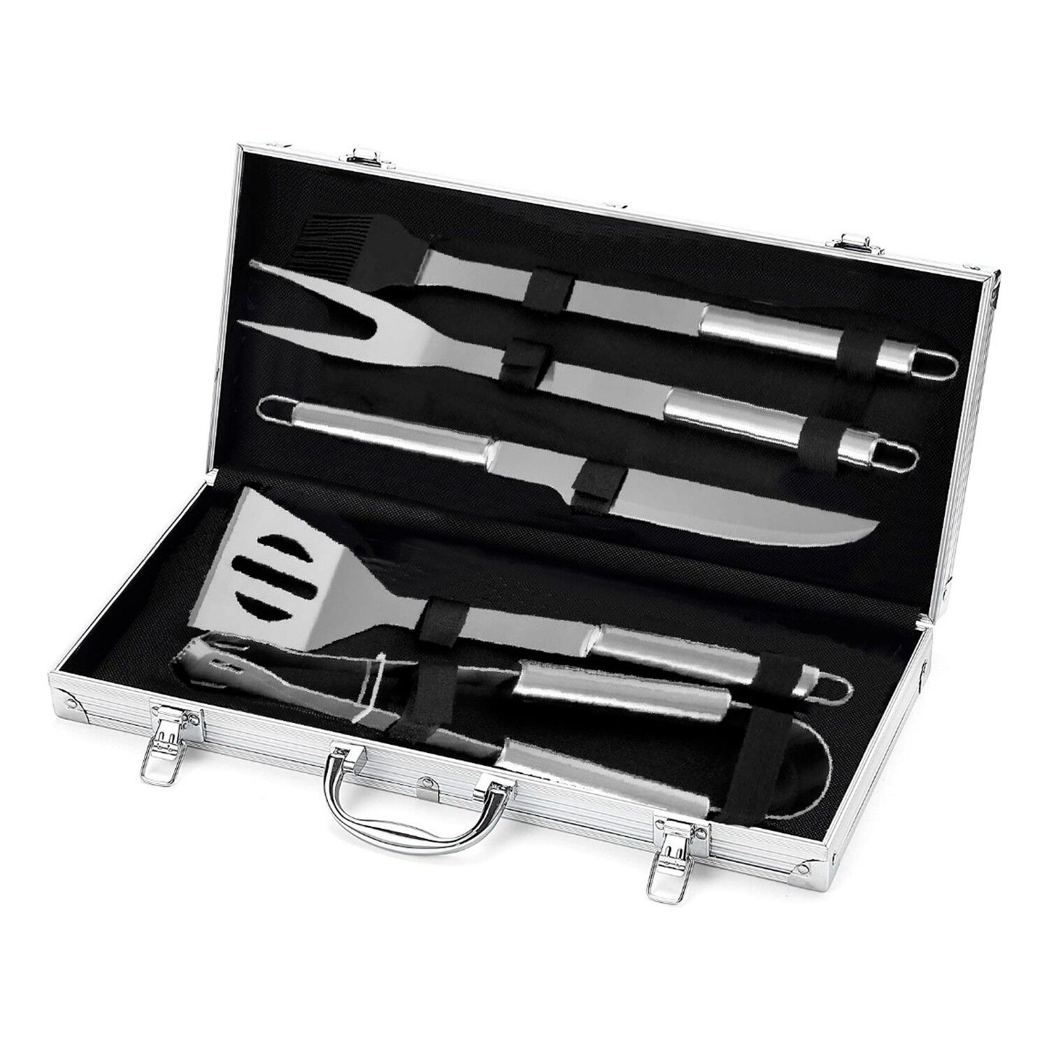 Kit Parrilla 5 Piezas Acero Inoxidable Maleta Port&aacute;til image number 0.0