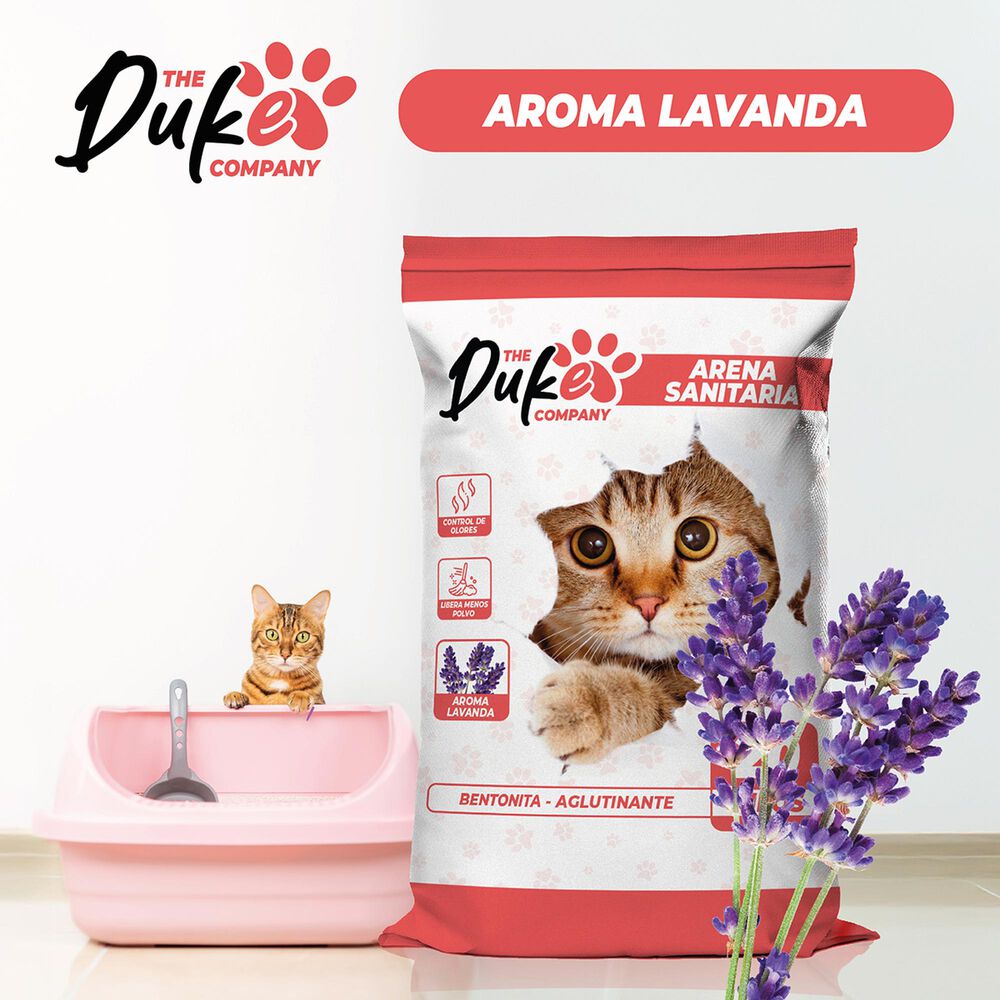 Arena Para Gato 20 Kilos Duke Bentonita Aglutinante Lavanda image number 3.0