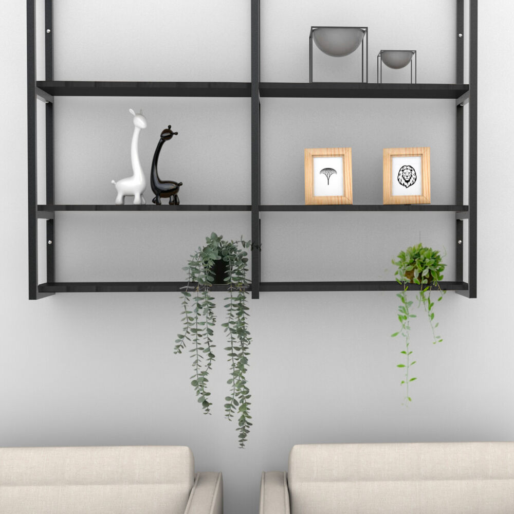 Repisa Diseño Industrial 3 Tablas 120x20cm - Negro Brasforma image number 0.0