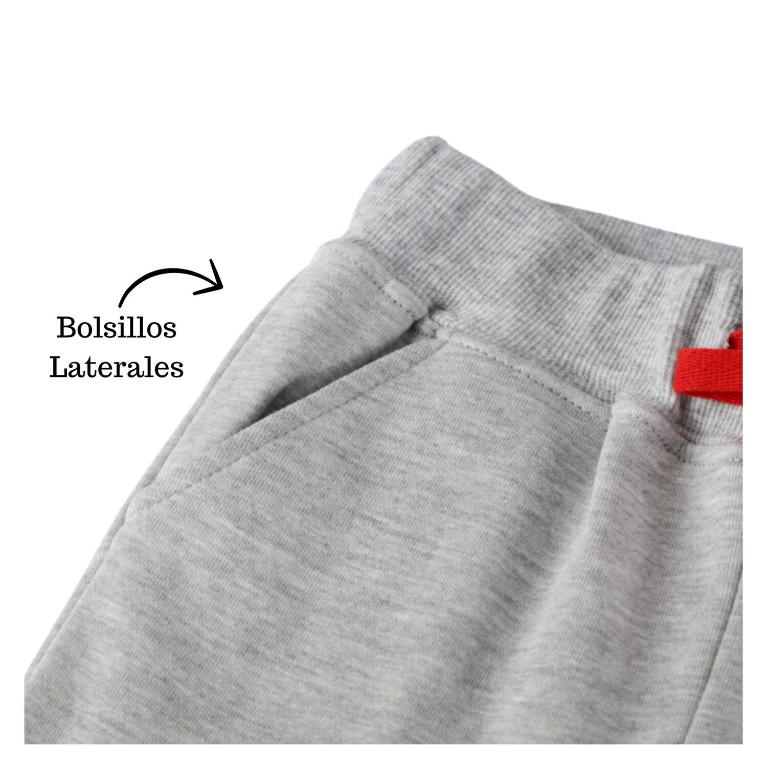 Pantal&oacute;n Buzo Ni&ntilde;o 100% Algod&oacute;n Jump Kids Gris Claro Tiburones image number 3.0