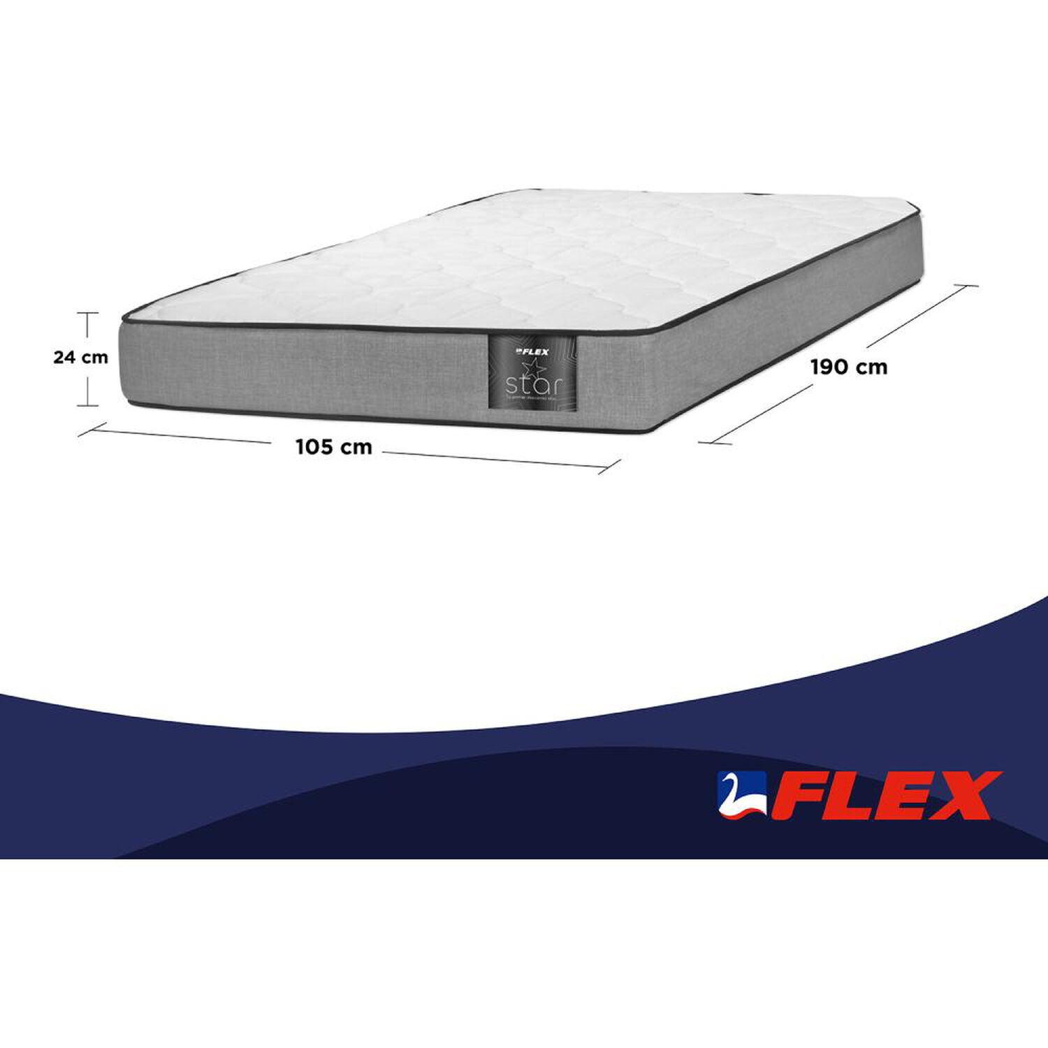 Colch&oacute;n Flex Star / 1.5 Plazas / 190 Cm x 105 Cm image number 5.0