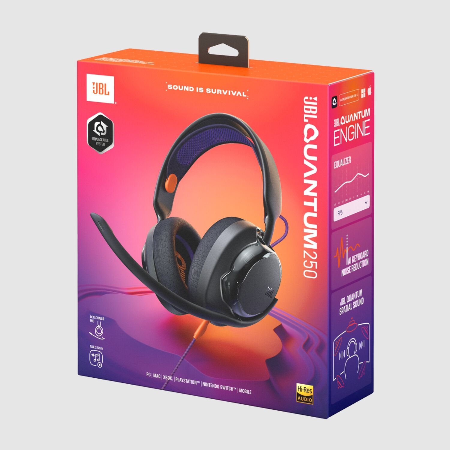 Audifonos Jbl Quantum 250 Negro image number 7.0